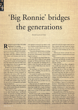 Big Ronnie’ Bridges the Generations