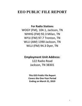 Eeo Public File Report