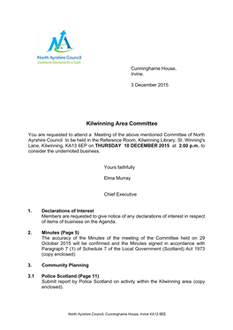 Kilwinning Area Committee