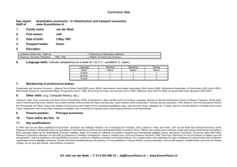 CV Joel Van Der Beek EU Format 2019