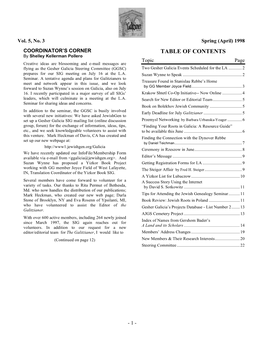 Table of Contents