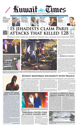 IS Jihadists Claim Paris Attacks That Killed