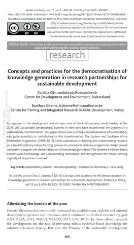 Concepts and Practices for the Democratisation of Knowledge