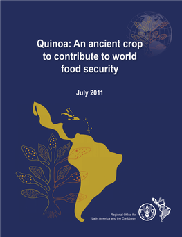 Quinoa: an Ancient Crop to Contribute to World Food Security