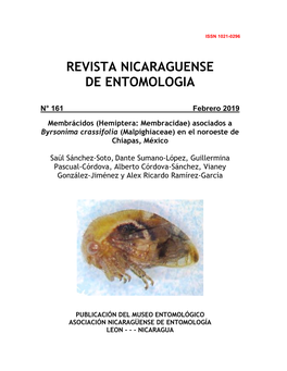 Hemiptera: Membracidae) Asociados a Byrsonima Crassifolia (Malpighiaceae) En El Noroeste De Chiapas, México