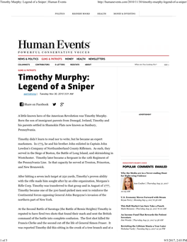 Timothy Murphy: Legend of a Sniper | Human Events