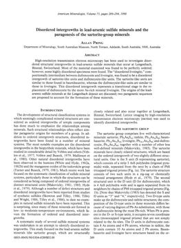 Disordered Intergrowths in Lead-Arsenic Sulfide Minerals And