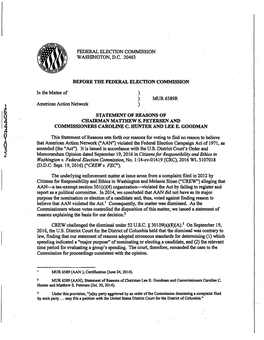 MUR 6589R (American Action Network) Statement of Reasons Page 5 of 19