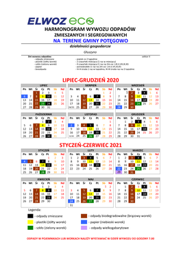 Harmonogram Wywozu Odpadów