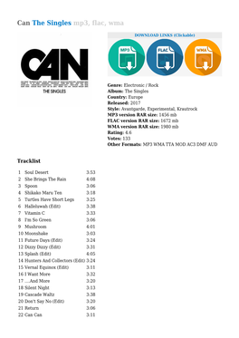 Can the Singles Mp3, Flac, Wma