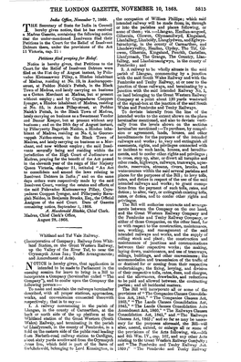 The London Gazette, November 10, 1868. 5815