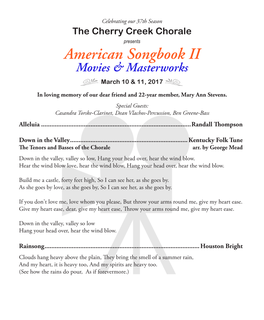 American Songbook II Movies & Masterworks March 10 & 11, 2017