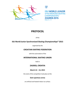 ISU World Junior Synchronized Skating Championships® 2015