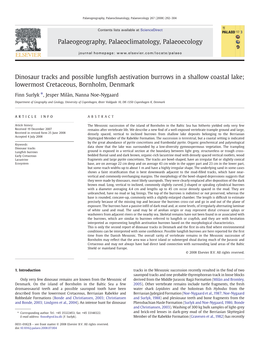 Dinosaur Tracks and Possible Lungfish Aestivation Burrows in a Shallow