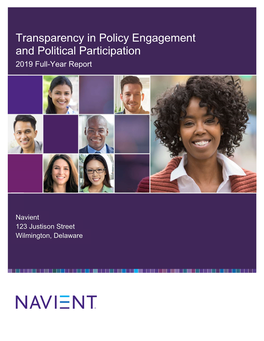 Transparency in Policy Engagement and Political Participation 2019 Full-Year Report