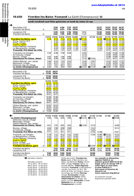 10.650 10.650 Yverdon-Les-Bains–Yvonand–La Gaité (Champtauroz