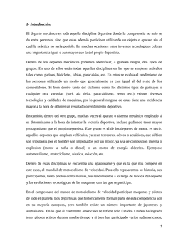 El Deporte Mecánico Es Toda Aquella Disciplina Deportiva Donde La Competencia No Solo Se Da Entre Personas, S