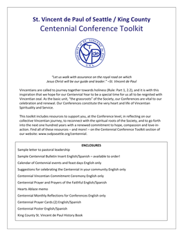 Centennial Conference Toolkit