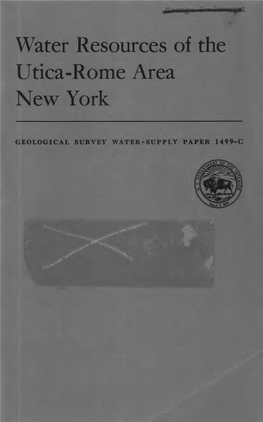 Water Resources of the Utica-Rome Area New York