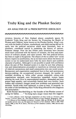 Truby King and the Plunket Society