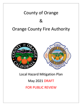 May 2021 County of Orange Hazard Mitigation Plan