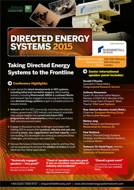 Directed Energy Systems 2015