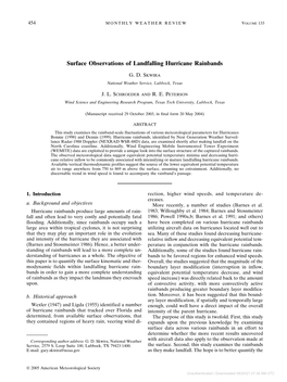 Surface Observations of Landfalling Hurricane Rainbands