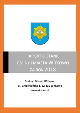 Raport O Stanie Gminy I Miasta Witkowo Za 2018