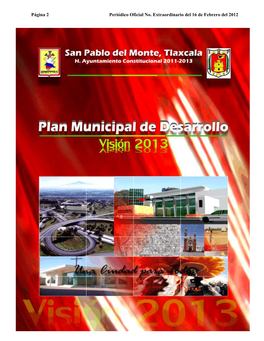 Plan De Desarrollo Municipal San Pablo Del Monte 2011-2013
