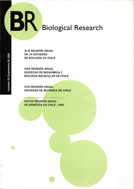 BIOLOGICAL RESEARCH Joan Guinovart Universidad De Barcelona Sociedad De Biología De Chile Cecilia Hidalgo Universidad De Chile Canadá 253, Piso 3O, Dpto