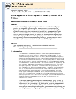 NIH Public Access Author Manuscript Methods Mol Biol