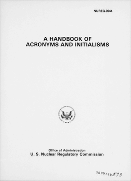 "Handbook of Acronyms & Initialisms."