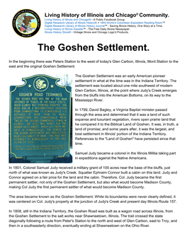 The Goshen Settlement