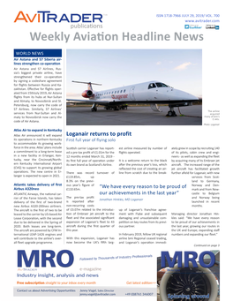 Weekly Aviation Headline News