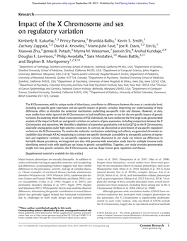 Impact of the X Chromosome and Sex on Regulatory Variation