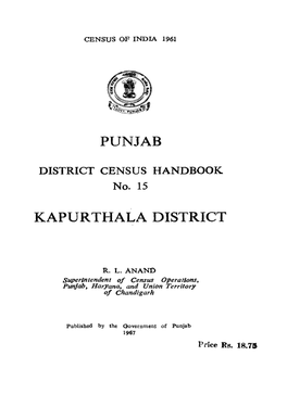 Kapurthala District, No-15 , Punjab