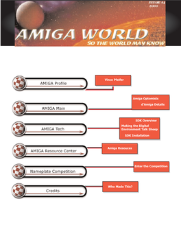 Vince Pfeifer Amiga Optomists SDK Overview Amiga Resouces SDK
