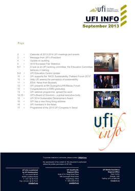 UFI INFO September 2013