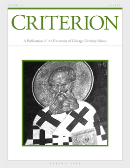 A Publication of the University of Chicago Divinity School