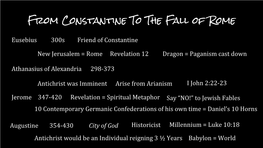 From Constantine to the Fall of Rome