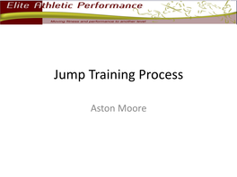 Jump Training Process