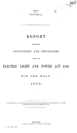 REPORT ELECTRIC LIGHT and POWER .Lt\ CT 18~)()