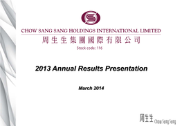 2013 Annual Results Presentation