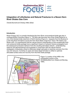 Integration of Lithofacies and Natural Fractures in a Nexen Horn River Shales Gas Core