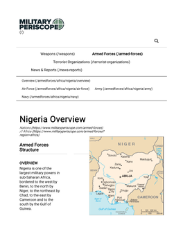 Nigeria Overview Nations ( // Africa ( Region=Africa)