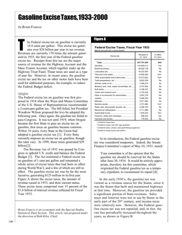 The Federal Excise Tax on Gasoline Is Currently