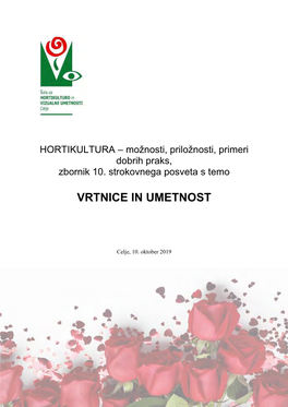 Zbornik – VRTNICE in UMETNOST 2019