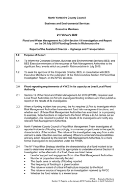 North Yorkshire County Council Business and Environmental