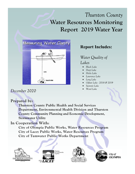 Report Includes: Water Quality of Lakes