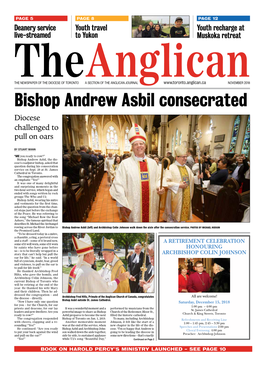 Bishop Andrew Asbil Consecrated Diocese Challenged to Pull on Oars